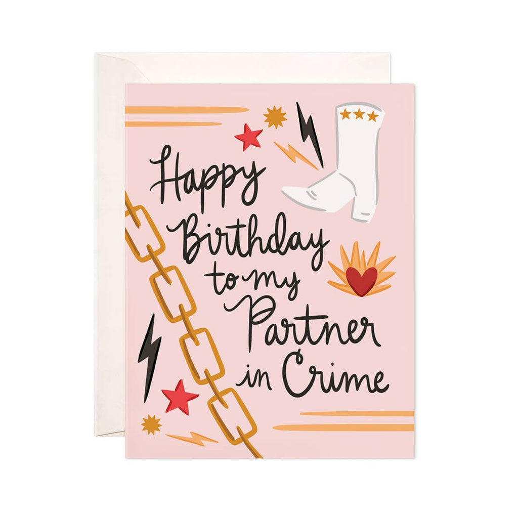 Partner in Crime Birthday Card