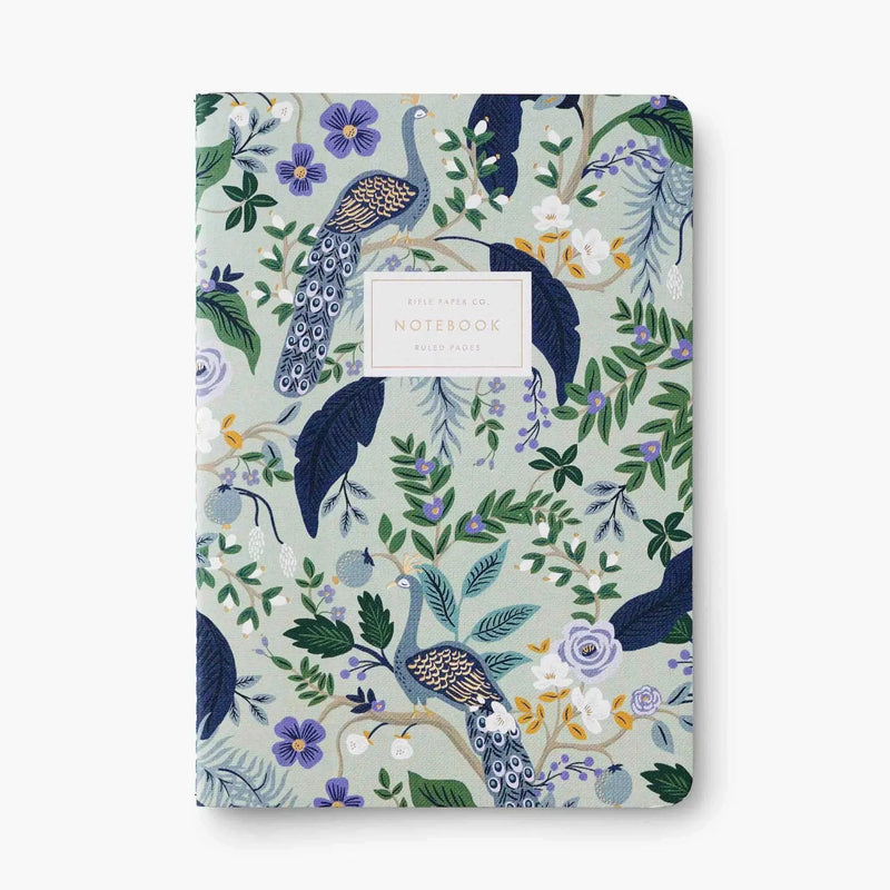 Assorted Set of 3 Peacock Notebooks