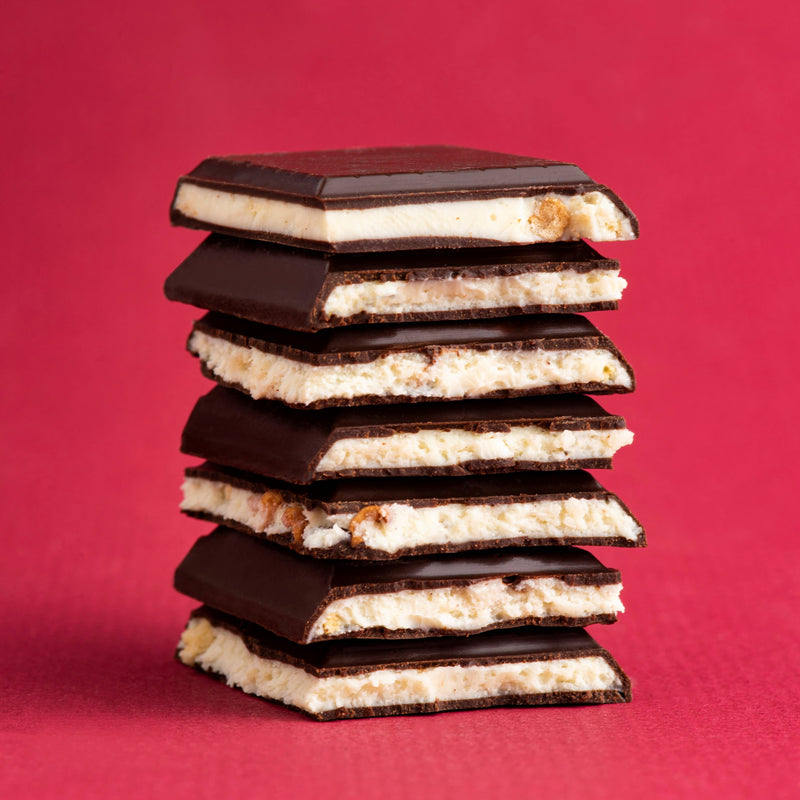 A stack of Apple Pie squares with the Apple Pie ice cream flavored filling showing.