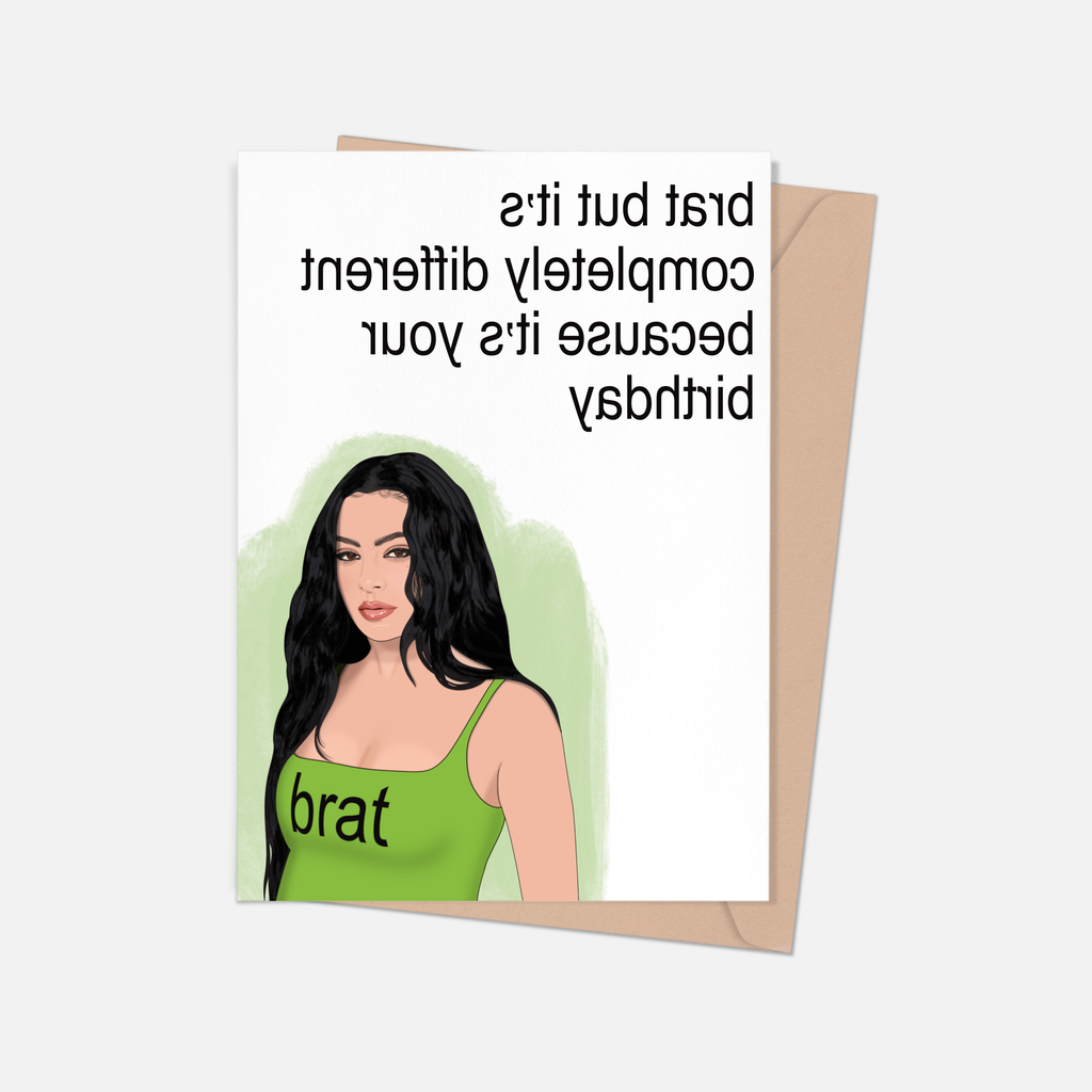 Charli XCX Brat Birthday Card