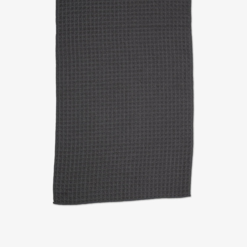 A flat view of the Charcoal Waffle Towel.