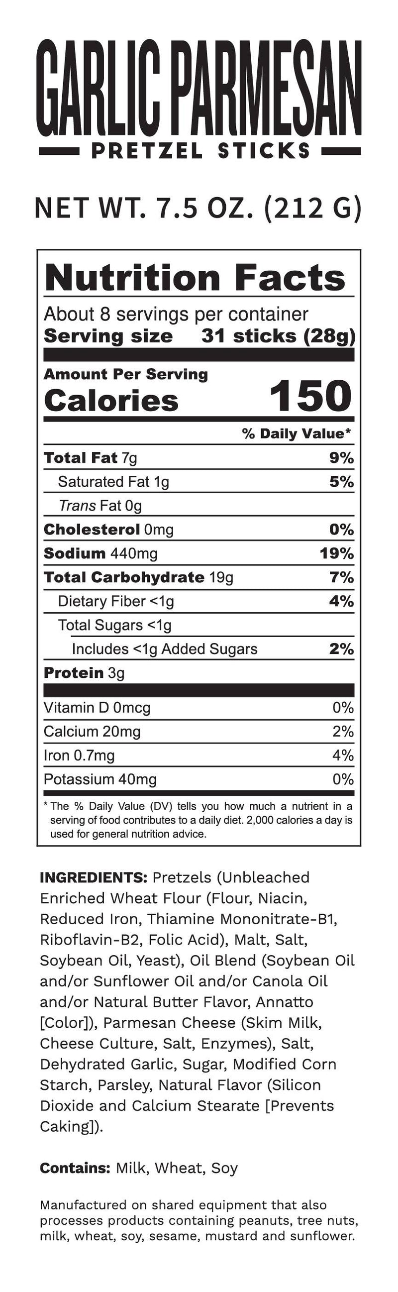 The nutrition facts and ingredients list.