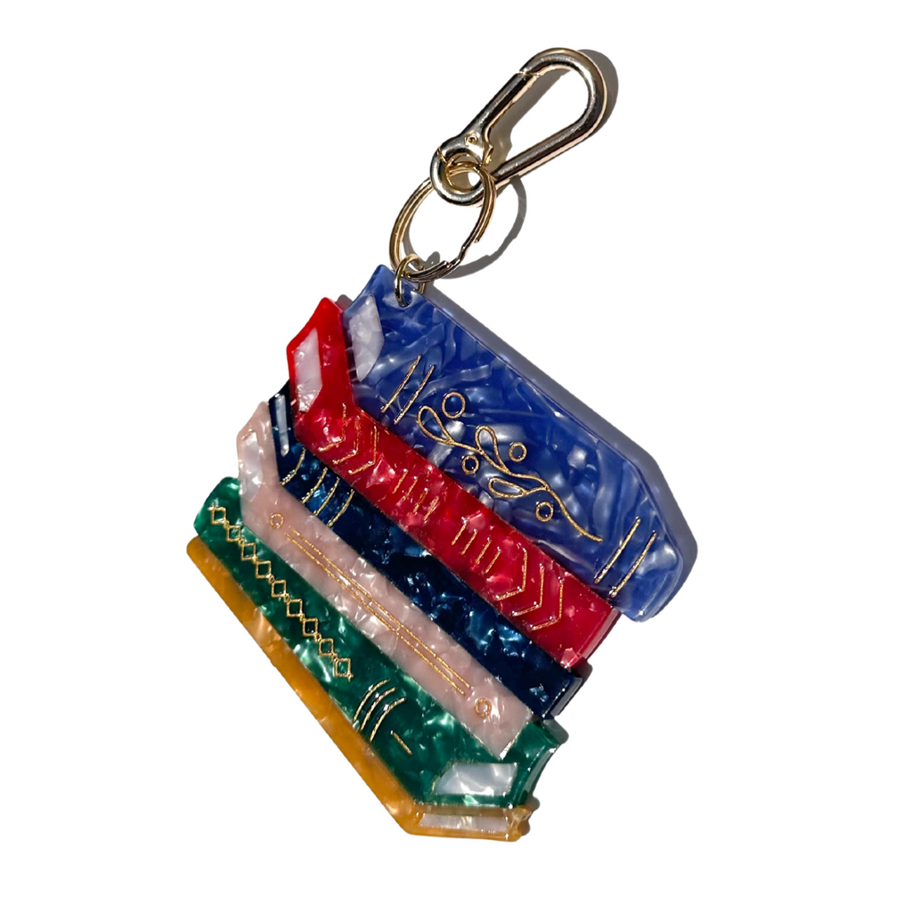 Book Stack Keychain