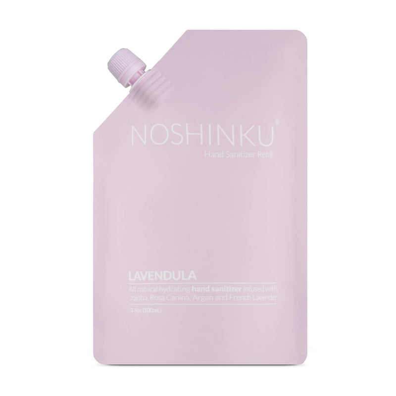 A product of the Noshinku Hand Sanitizer Refill in Lavendula/Lavender against a white background.