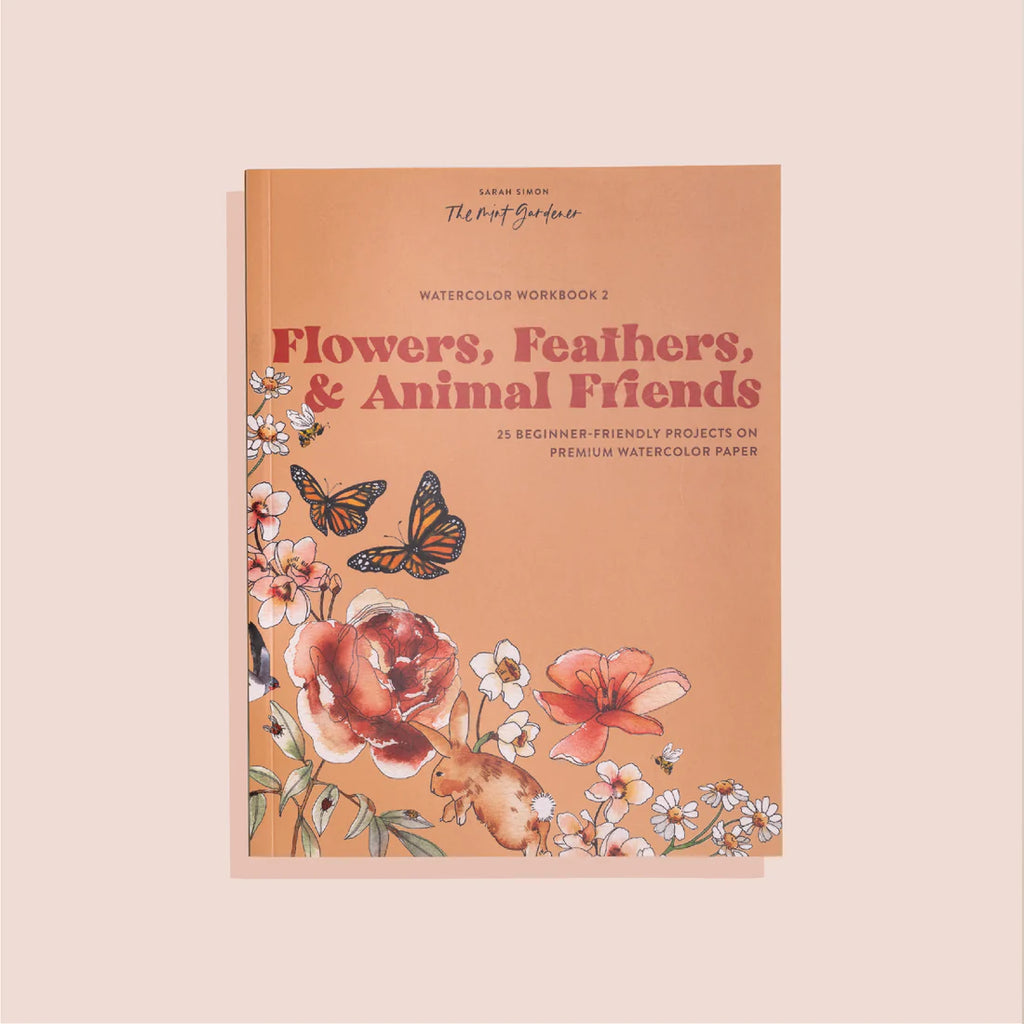 Flowers, Feathers, & Animal Friends Watercolor Workbook