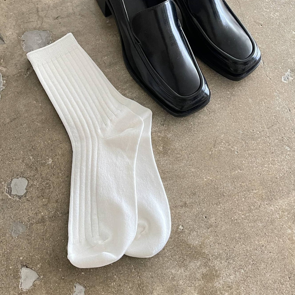 Her Socks in Classic White