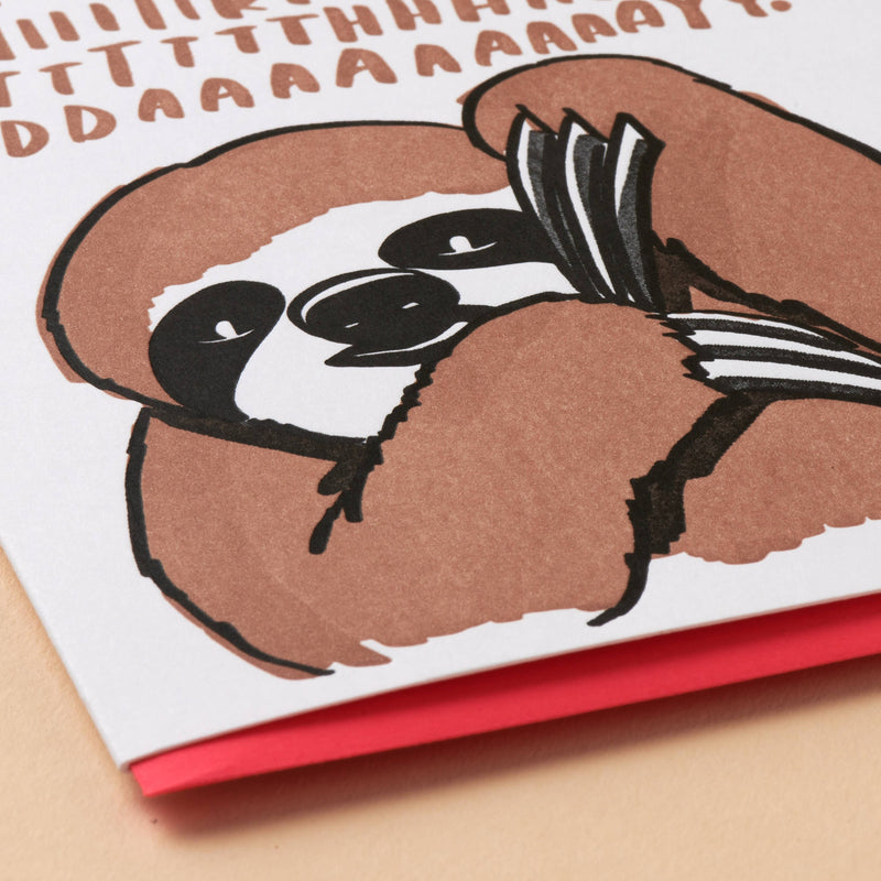 Happy Birthday Sloth Card