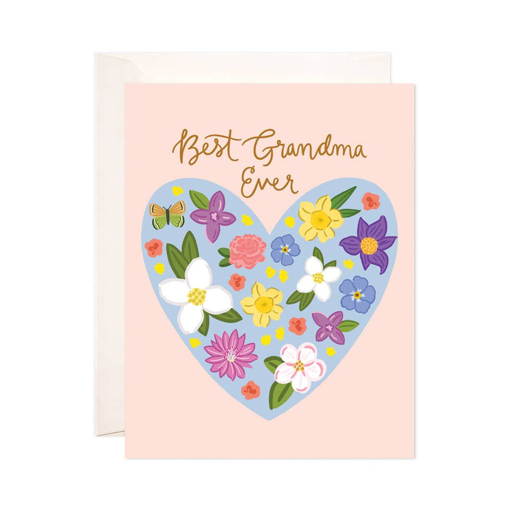 Floral Heart Grandma Card