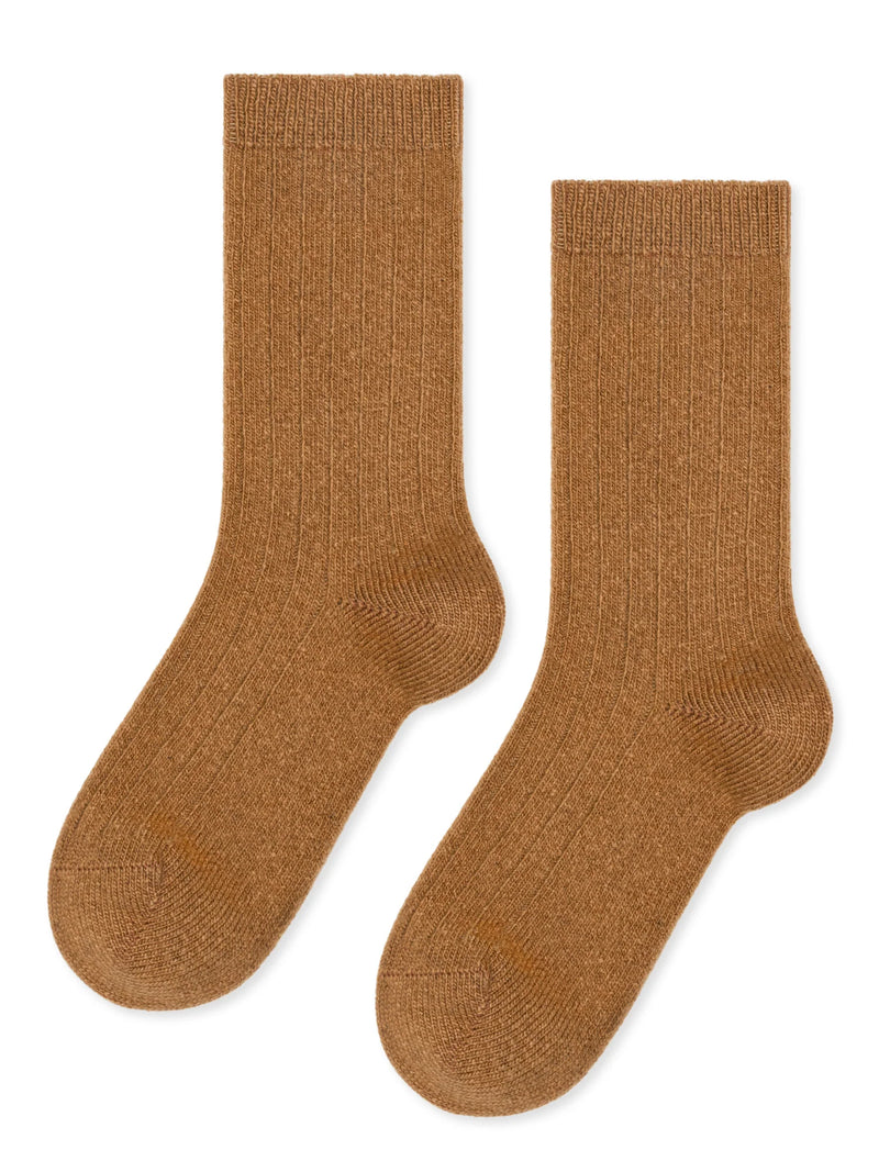 Italia Cashmere Socks in Camel
