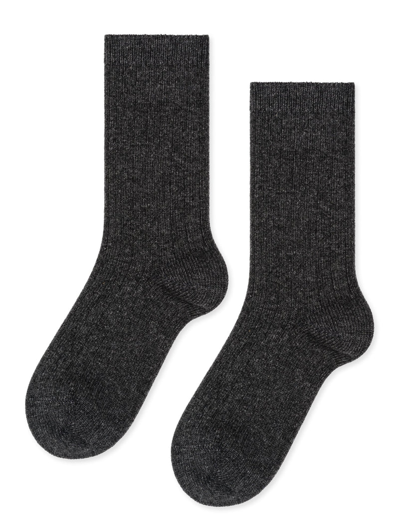 Italia Cashmere Socks in Charcoal