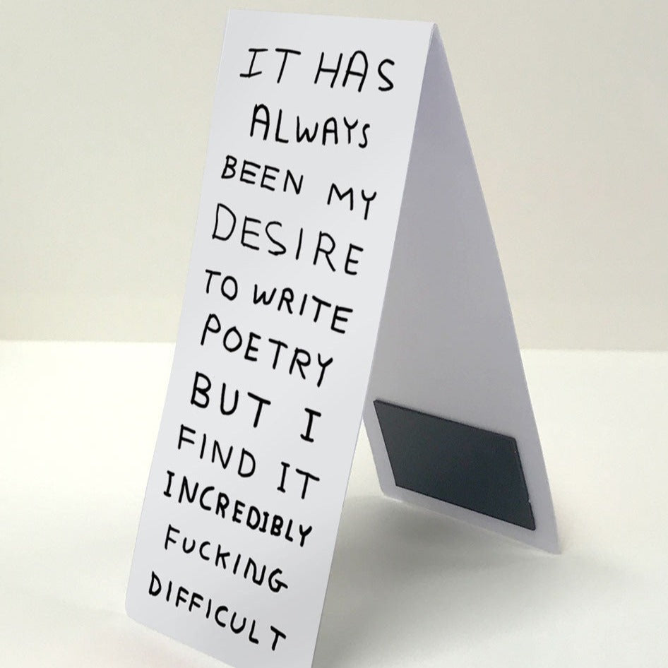 David Shrigley Write Poetry Magnetic Bookmark
