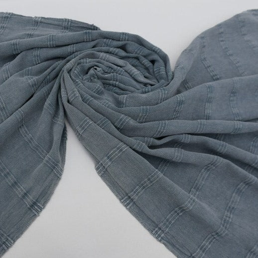 Stone Washed Turkish Hand Towel in Blue Gray