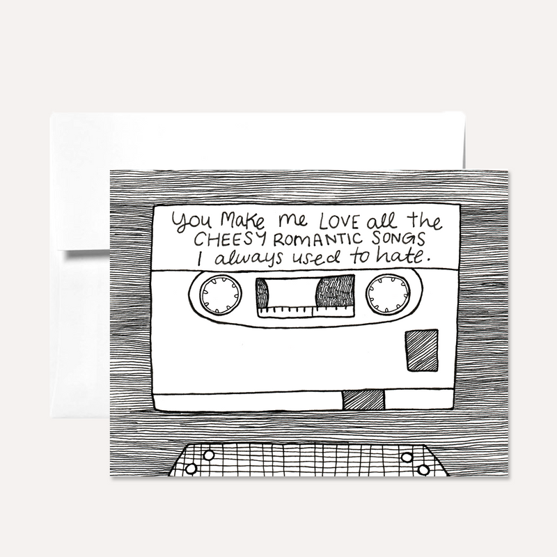 Romantic Love Songs Greeting Card