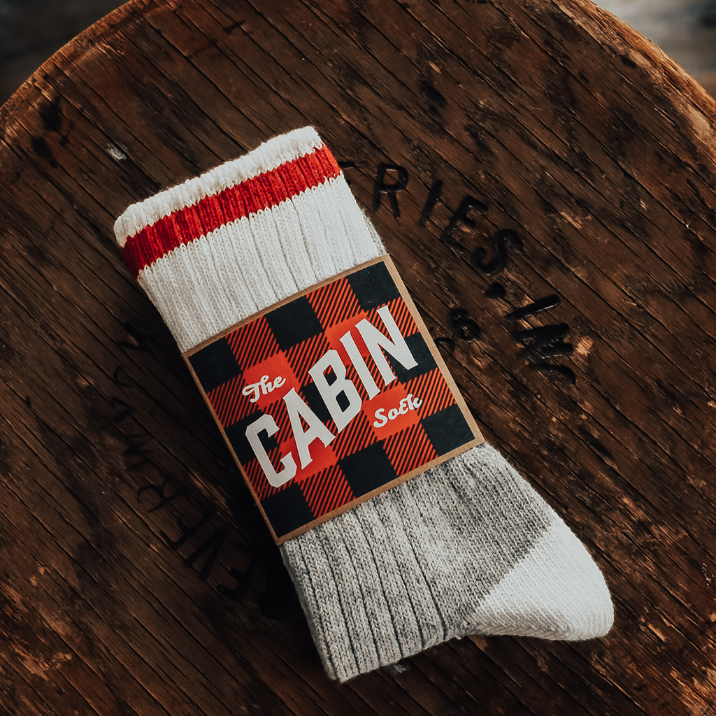 Red Stripe Cabin Sock