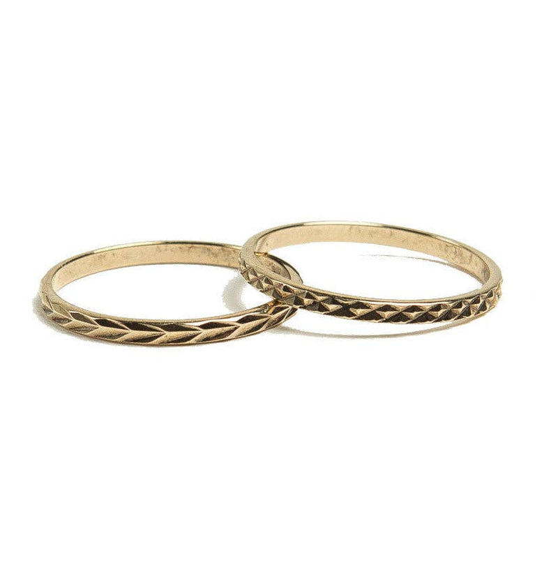 Etched Stacking Ring