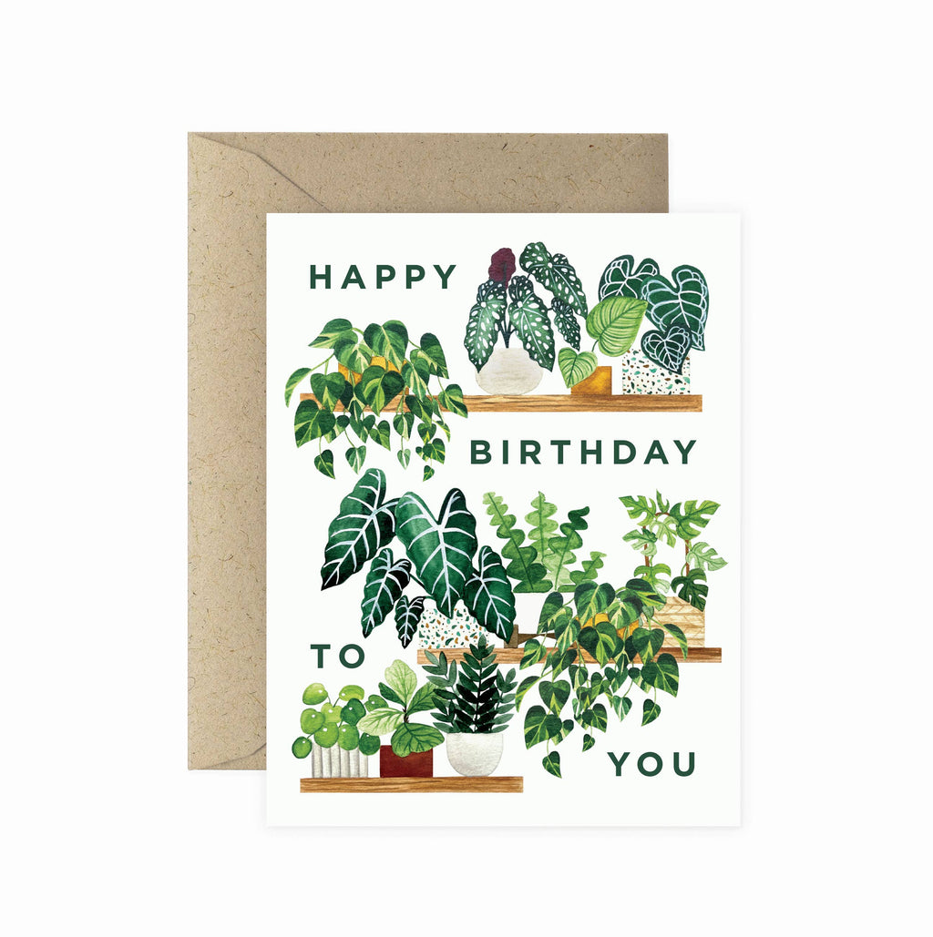 Plant Shelf Happy Birthday Card
