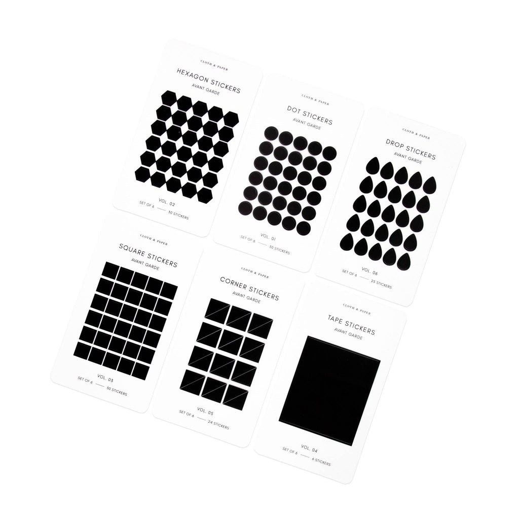 Mini Shape Sticker Set | Transparent | Avant Garde