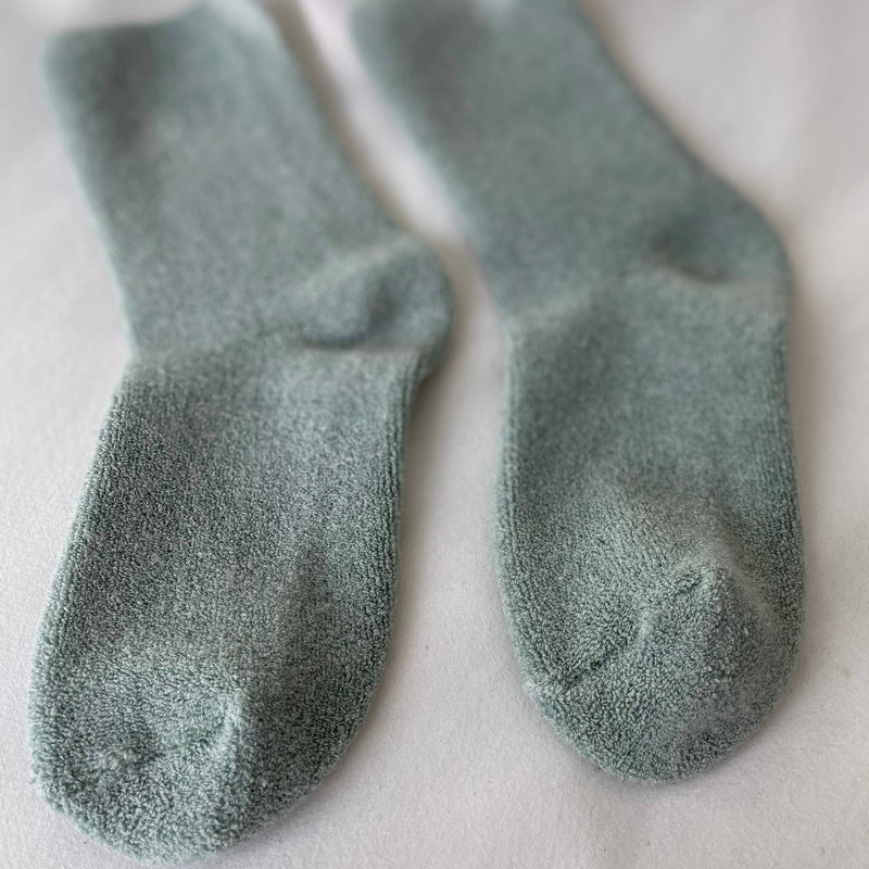 A close-up of the fluffy texture in the Cloud Socks.