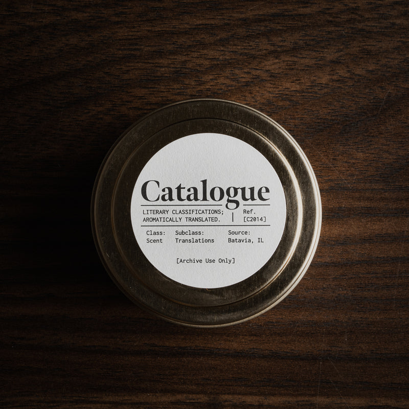 Soliloquy Catalogue Candle Tin