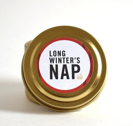 Long Winter's Nap Literary Travel Soy Candle Tin