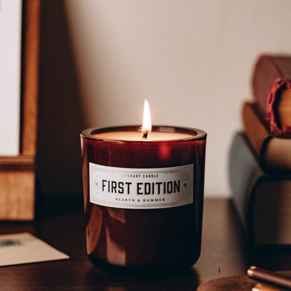 Literary Soy Candle First Edition Scented Hearth & Hammer Hearth