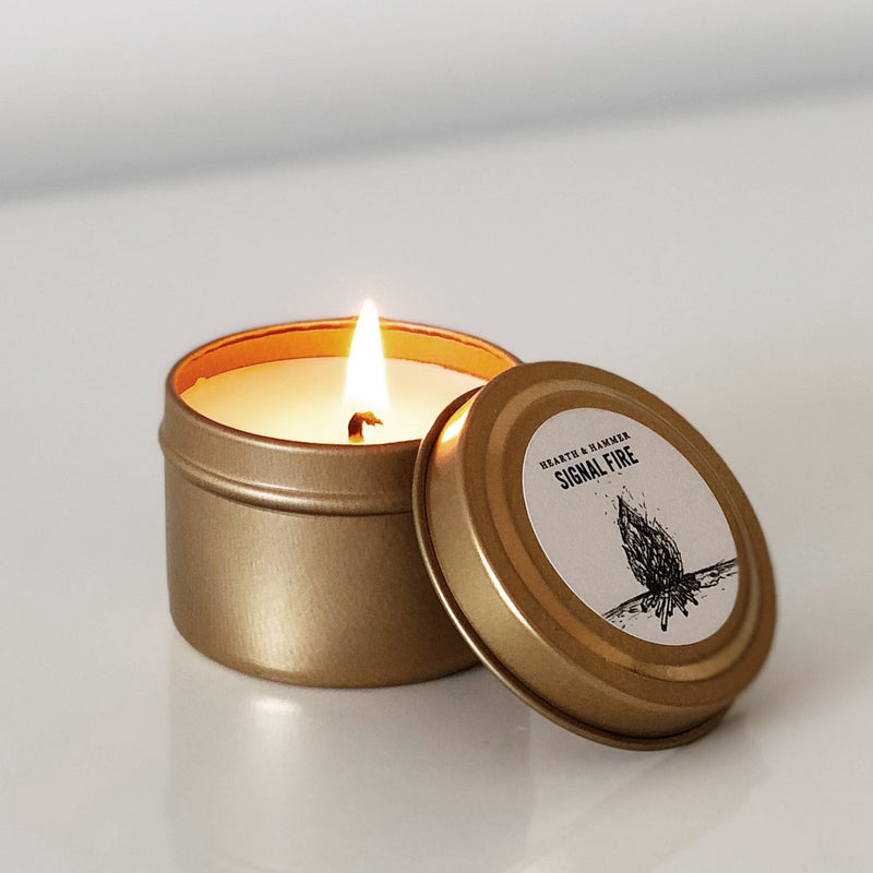 Signal Fire Literary Travel Soy Candle Tin