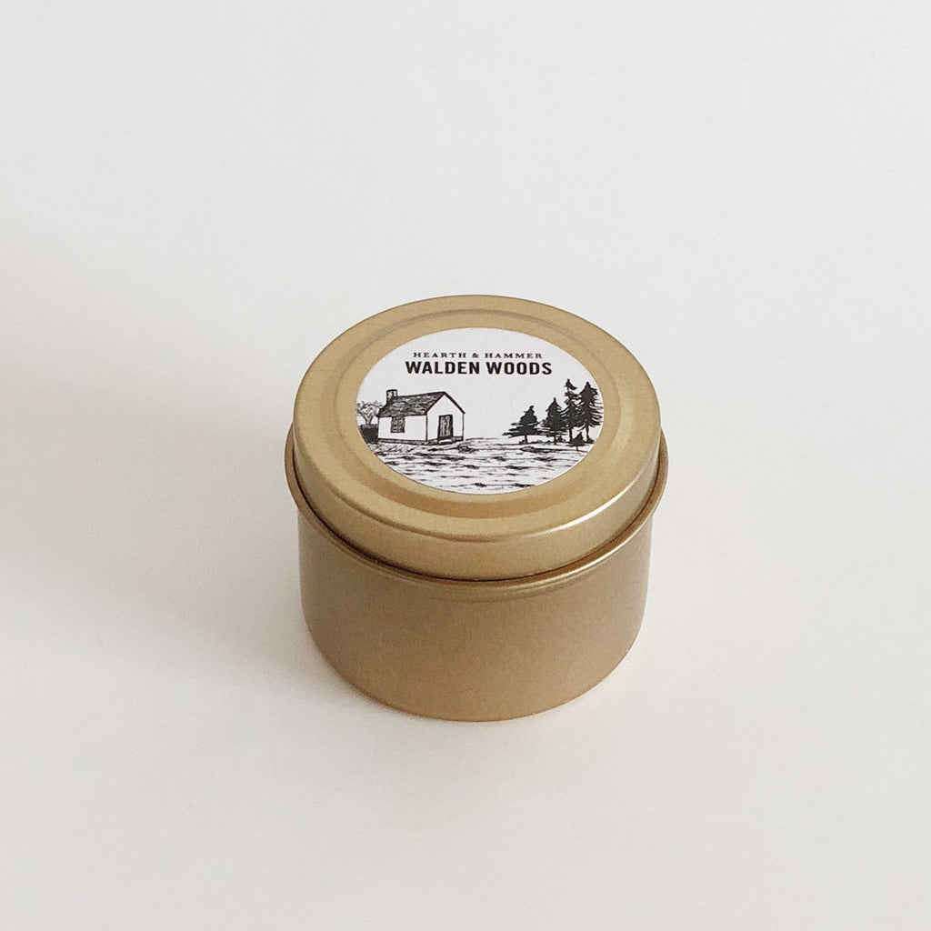 Walden Woods Literary Travel Soy Candle Tin