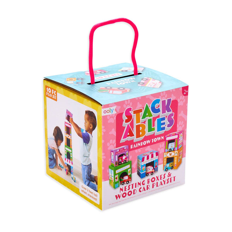 Stackables Nested Cardboard Set | Rainbow Town