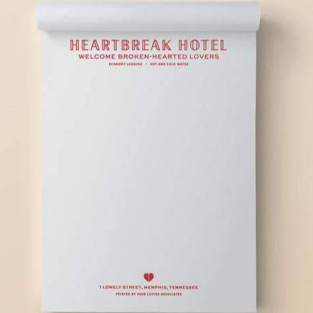 HEARTBREAK HOTEL NOTEPAD