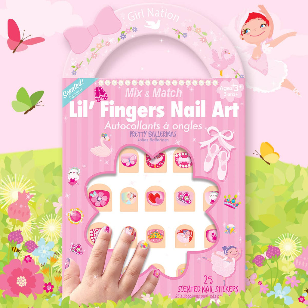 Pretty Ballerinas Lil' Fingers Nail Art
