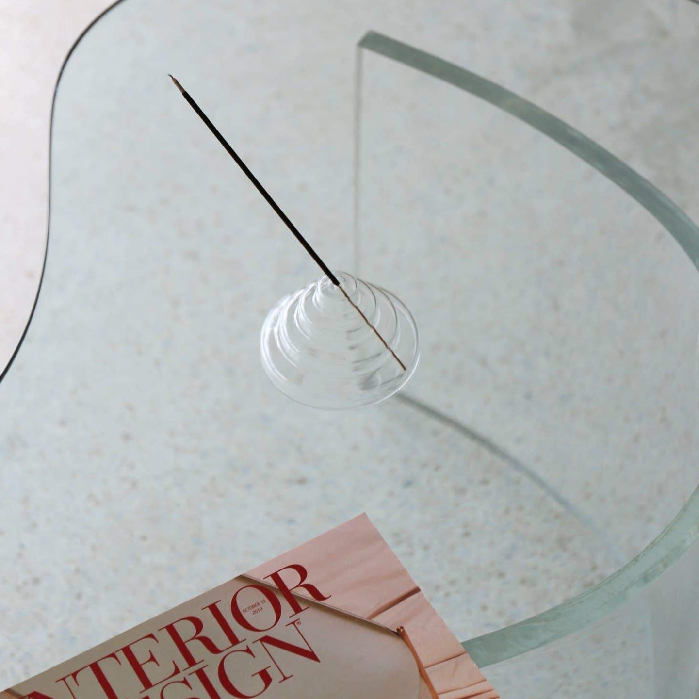 Clear Glass Meso Incense Holder