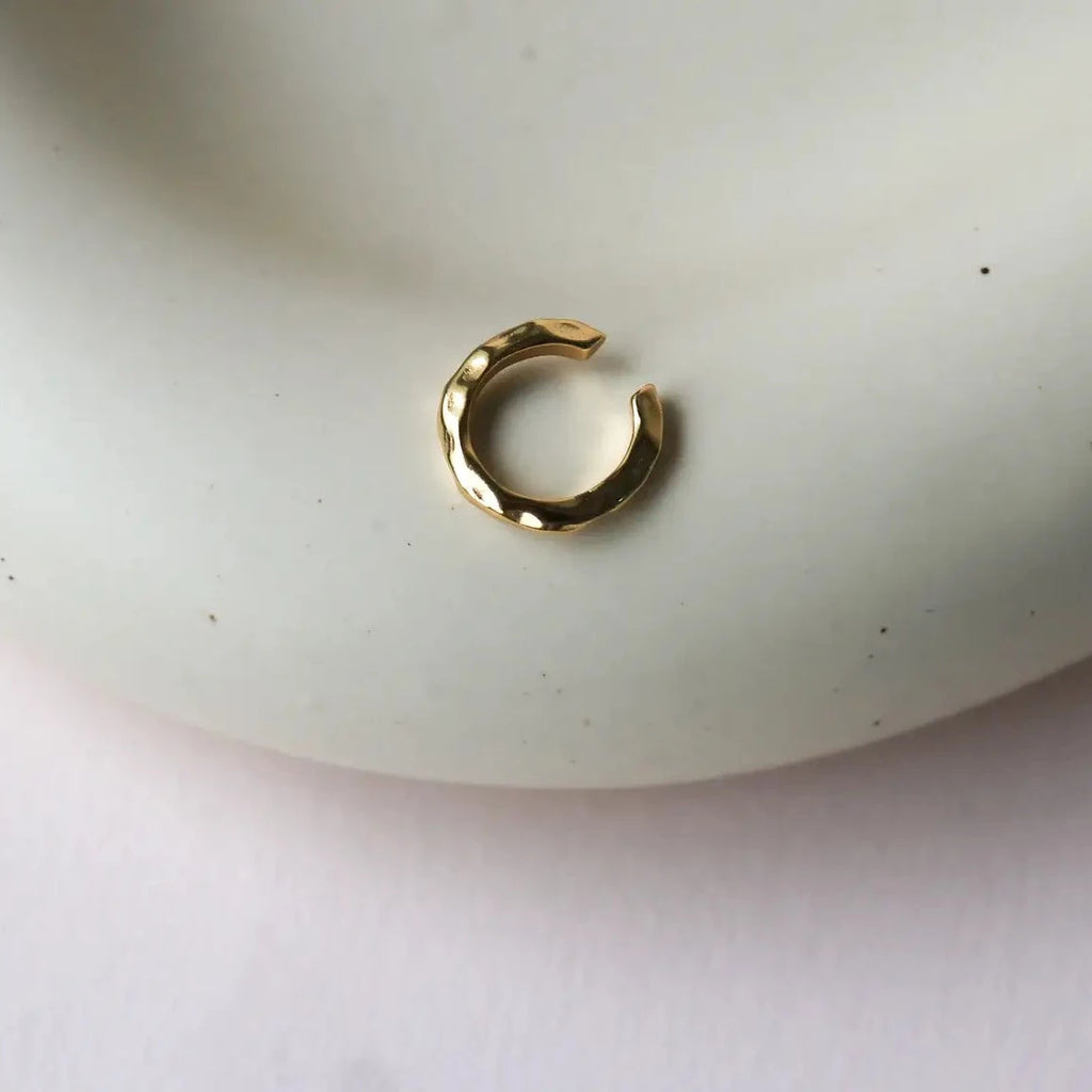 Hammered Ear Cuff in Gold