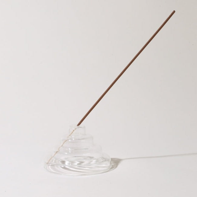 Clear Glass Meso Incense Holder