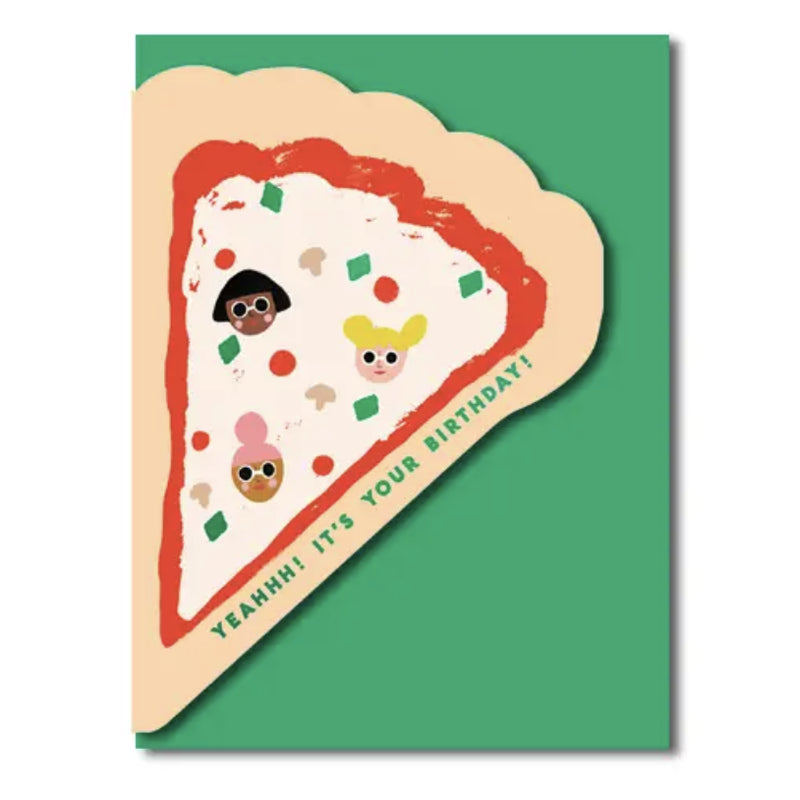 PIZZA - Shaped Birthday Card