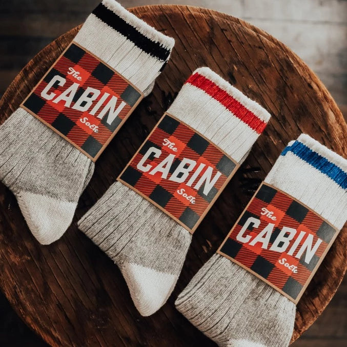 Black Stripe Cabin Sock