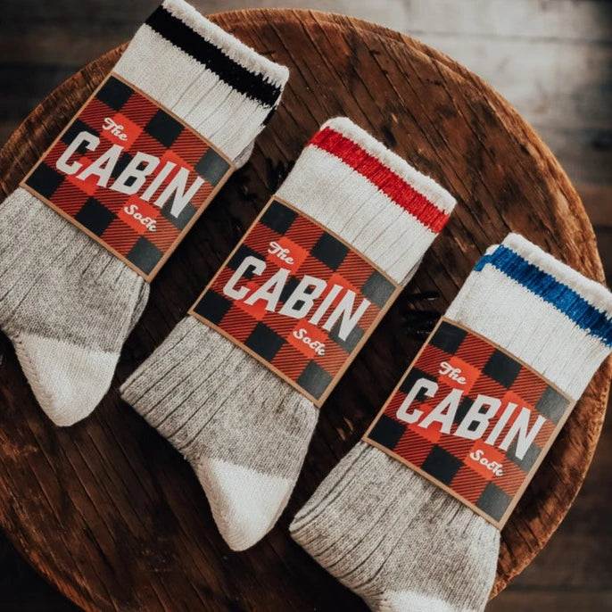 Red Stripe Cabin Sock