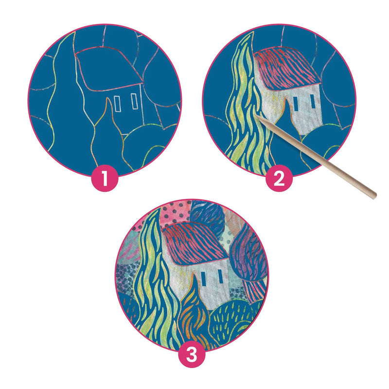 The South Inspired by Van Gogh Scratch Board Kit